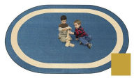 Title: Joy Carpets 1479GG-02 Portrait Goldenrod 10 ft.9 in. x 13 ft.2 in. Oval 100 Pct. STAINMASTER Nylon Machine Tufted- Cut Pile Educational Rug