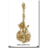 Title: Poster Guitar Psalm 100:1 Make a Joyful Noise Art Print Poster - 22x3