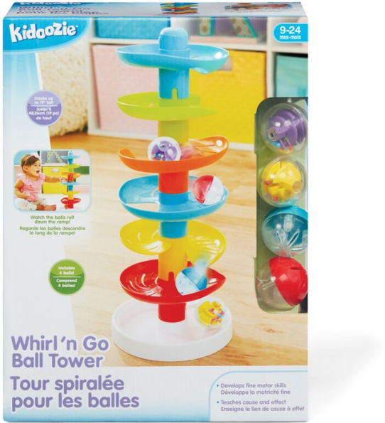 Kidoozie Whirl 'n Go Ball Tower - Interactive Developmental Toy for Children Ages 9-24 months