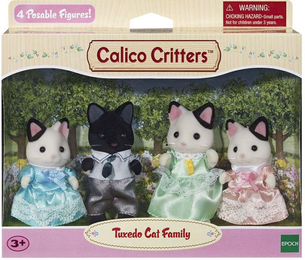 Calico Critters Tuxedo Cat Family