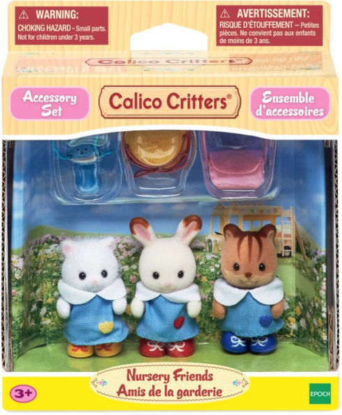 Calico Critters Nursery Friends Set Three Character Set with Accessories