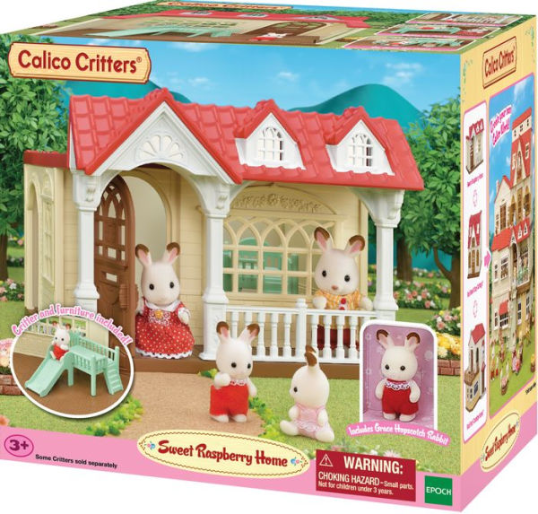 Calico Critters Sweet Raspberry Home, Dollhouse Playset with Figure and Furniture