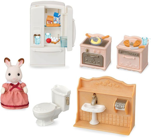 Calico Critters Playful Starter Furniture Set, Dollhouse Furniture Set with Figure and 