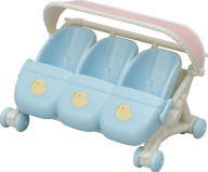 Title: Calico Critters Triplets Stroller, Dollhouse Accessory Set for Triplet Figures