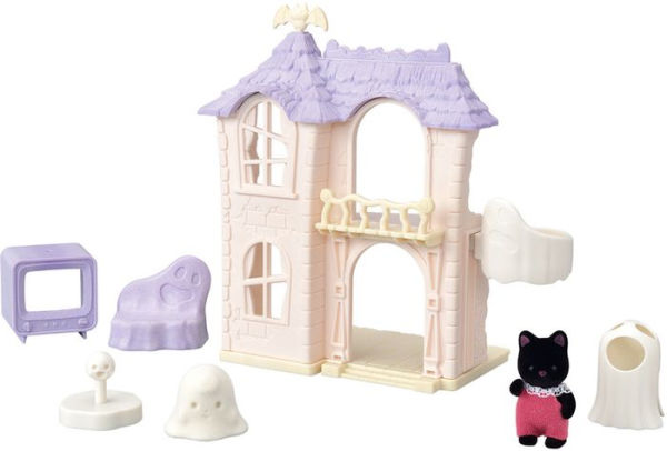 Calico Critters Spooky Surprise House, Dollhouse Playset with Collectible Doll Figure