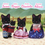Alternative view 2 of Calico Critters Midnight Cat Family, Set of 4 Collectible Doll Figures