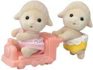 Title: Calico Critters Sheep Twins, Set of 2 Collectible Doll Figures with Vehicle Accessory