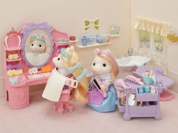 Calico Critters Pony's Hair Stylist Set, Dollhouse Playset with Figure and Accessories