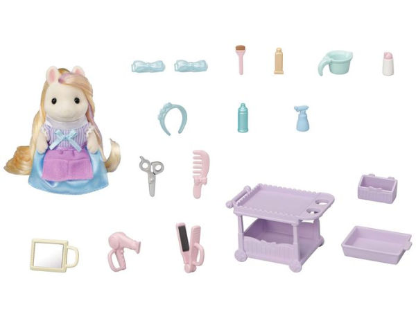 Calico Critters Pony's Hair Stylist Set, Dollhouse Playset with Figure and Accessories