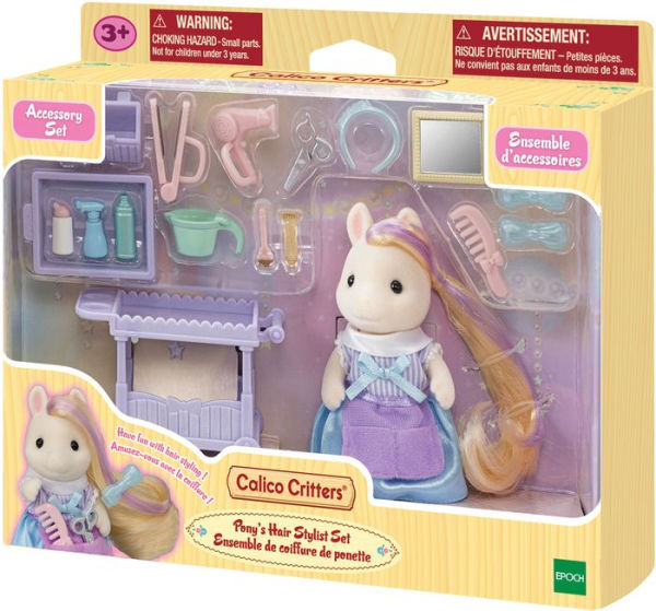 Calico Critters Pony's Hair Stylist Set, Dollhouse Playset with Figure and Accessories