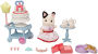 Calico Critters Tuxedo Cat Girl's Party Time Playset, Dollhouse Playset with Figure and Accessories
