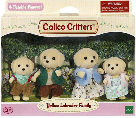 calico critters yellow lab family