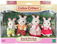 Calico Critters Hopscotch Rabbit Family, Set of 4 Collectible Doll Figures