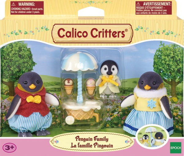 Calico Critters Penguin Family, Set of 4 Collectible Doll Figures