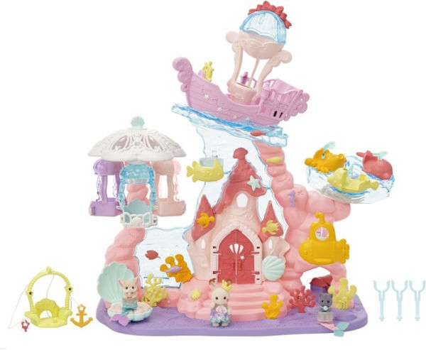 Calico Critters Baby Mermaid Castle, Dollhouse Playset with Figures and Accessories