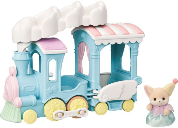 Calico Critters Floating Cloud Rainbow Train, Dollhouse Playset with Figure and Accessories