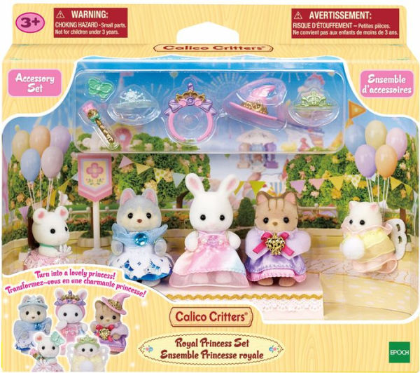 Calico Critters Royal Princess Set, Set of 5 Collectible Doll Figures and Accessories