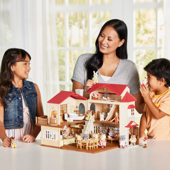 Calico Critters Red Roof Country Home Secret Attic Playroom, Dollhouse Playset