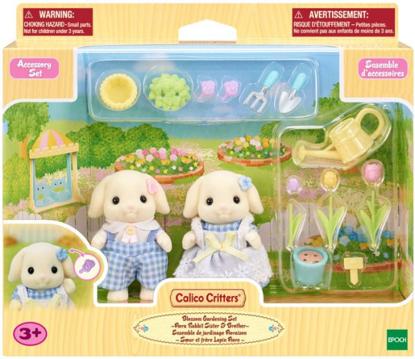 Calico Critters Blossom Gardening Set -Flora Rabbit Sister & Brother