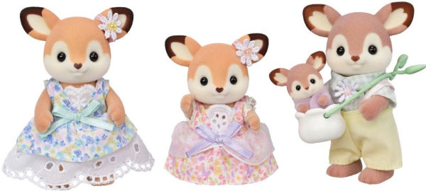 Calico Critters Deer Family, Set of 4 Collectible Doll Figures
