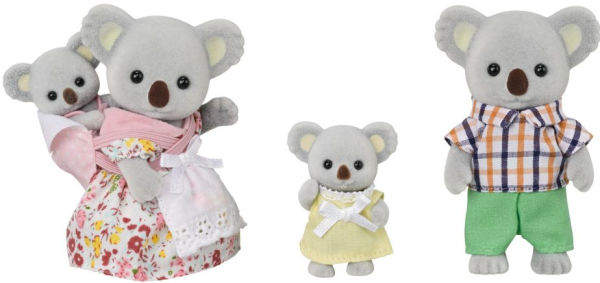 Calico Critters Outback Koala Family, Set of 4 Collectible Doll Figures