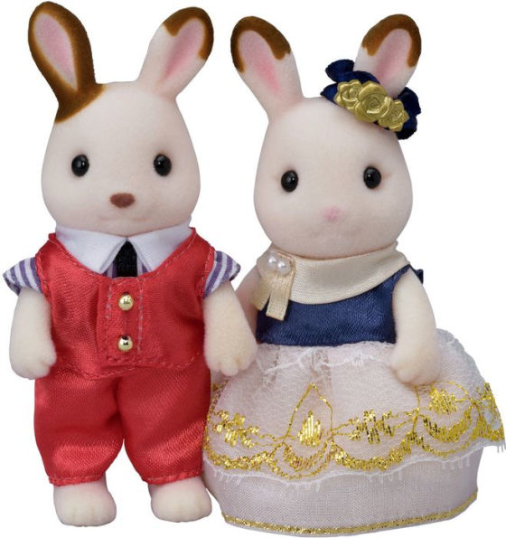 Calico Critters Town Series Cute Couple Set, Set of 2 collectivle Doll Figures with Fashion and Floral Accessories