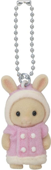 Calico Critters Fluffy Parka Milk Rabbit Baby Key Chain