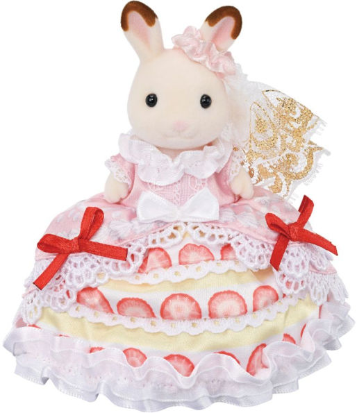Calico Critters Freya's Birthday Celebration Strawberry Cake Dress