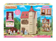 Calico Critters Red Roof Tower Home, 3 Story Dollhouse Playset with Figure, Furniture and Accessories