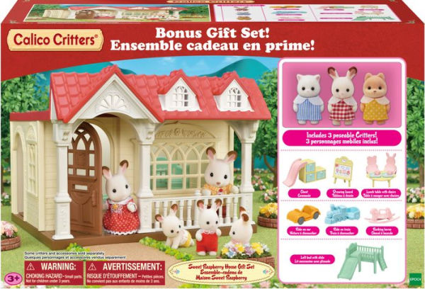 Calico Critters Sweet Raspberry Home Gift Set, Dollhouse Playset