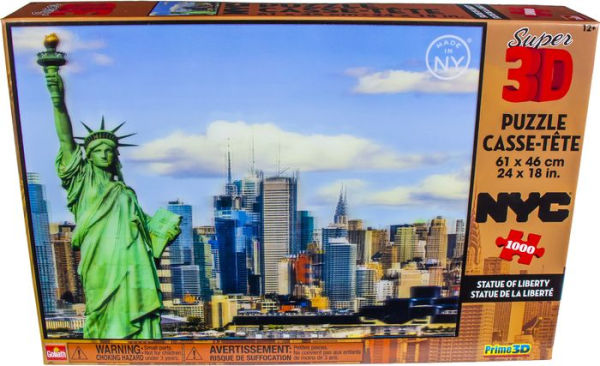 3D 1000 Piece Jigsaw Puzzle - NYC Statue of Liberty
