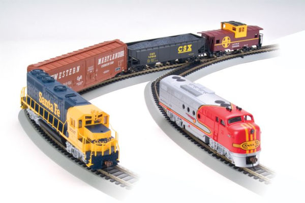 Bachmann Trains Digital Commander - HO Scale Ready To Run Electric Train Set With GP40 & FT Diesel Locomotives - Santa Fe