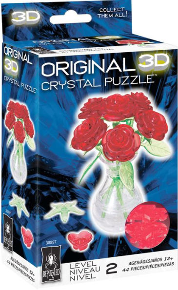 Roses in a Vase Crystal Puzzle