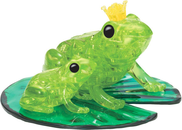 Standard Crystal Puzzle Frog with Crown