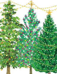 Title: Christmas Trees with Lights Christmas Boxed Cards
