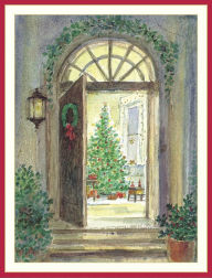 Title: Open Door with Tree Christmas Boxed Cards