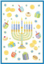 Hanukkah Greeting Card Menorah Foil