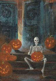 Title: Halloween Greeting Card Skeleton on the Steps, Author: Caspari