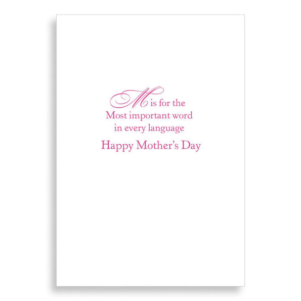 M Is For Mom Mother's Day Card
