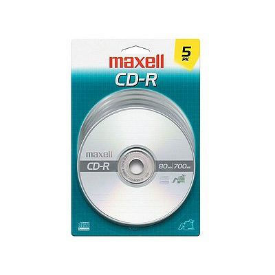 MAXELL 648220 80 MINUTE/700 MB CD-RS - 5 PK