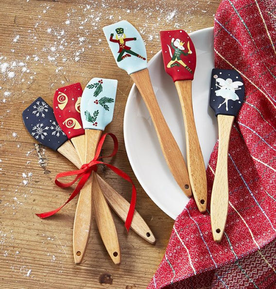 Sur La Table Mini Nutcracker Spatulas, Set of 2