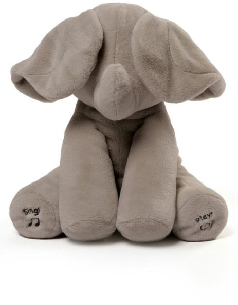 GUND Baby Animated Flappy The Elephant Stuffed Animal Plush, Gray