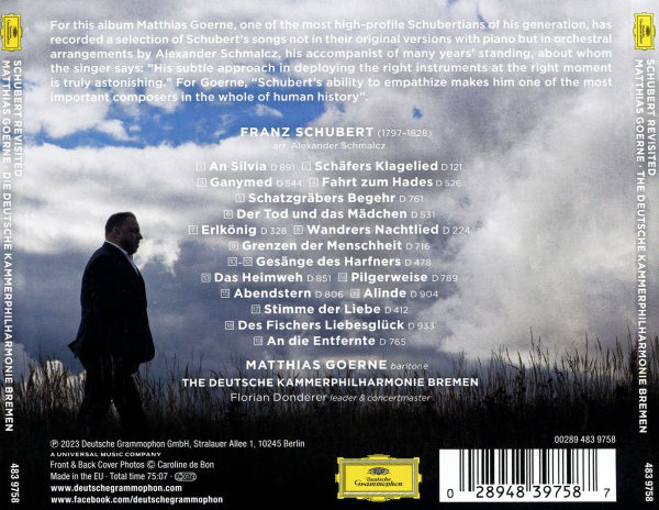 Schubert Revisited: Lieder arranged for Baritone and Orchestra