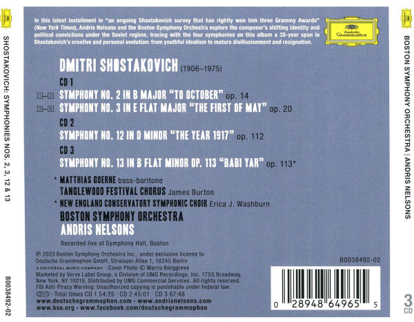 Dmitri Shostakovich: Symhonies Nos. 2, 3, 12 & 13