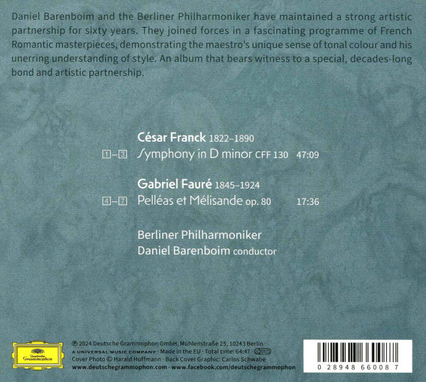 Franck: Symphony in D Minor; Fauré: Pelléas et Mélisande