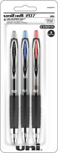 Title: uniball 207 Retractable Gel Pens, Medium Point (0.7mm), Assorted, 3 Pack
