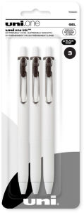 Title: uniball one Retractable Gel Pens, Medium Point (0.7mm), Black Ink, 3 Pack