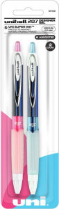 Title: uniball 207 Designer Retractable Gel Pens, Stepped Ombre, Medium Point (0.7mm), Assorted Ink, 2 Pack