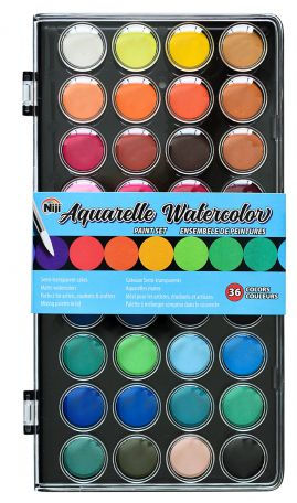 NIJI AQUARELLE WATERCOLOR SET 36 COLORS