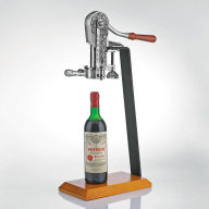 Title: Legacy Corkscrew with Birch Stand in Antique Pewter